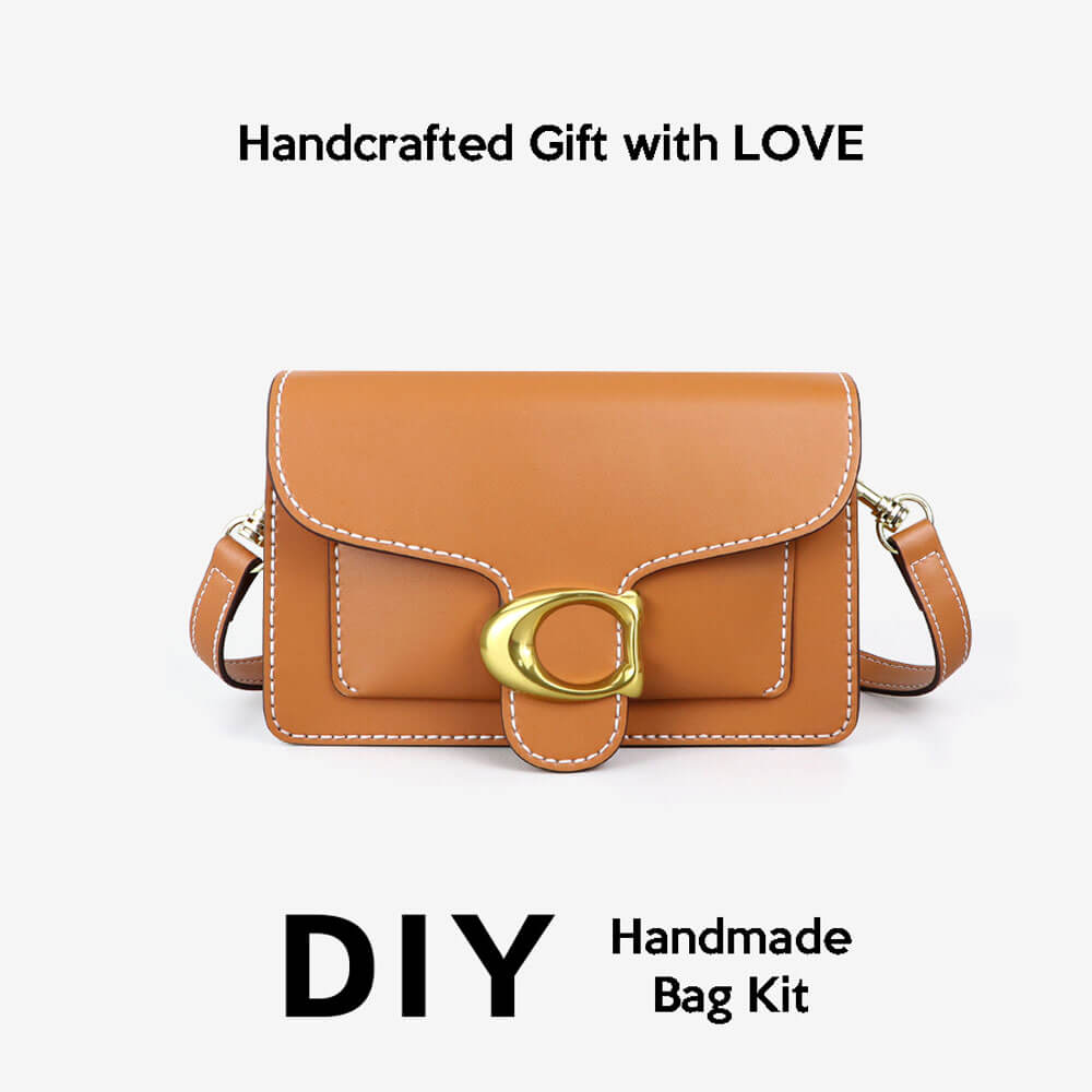 Square Leather Shoulder Bag DIY Kit – Babylon Leather - Babylon LeatherBabylon LeatherSY30 - Matching Color - Top Grain Leather - Caramel