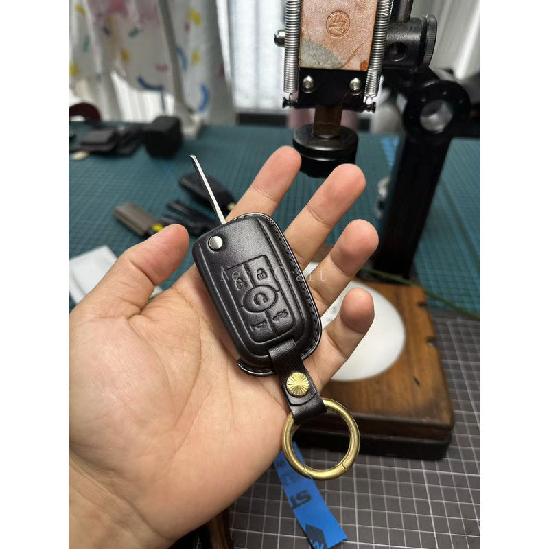 Custom Handmade Bridle Leather Car Key Case by Nesti Craft