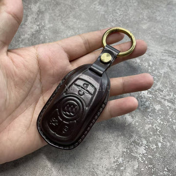 Custom Handmade Bridle Leather Car Key Case by Nesti Craft