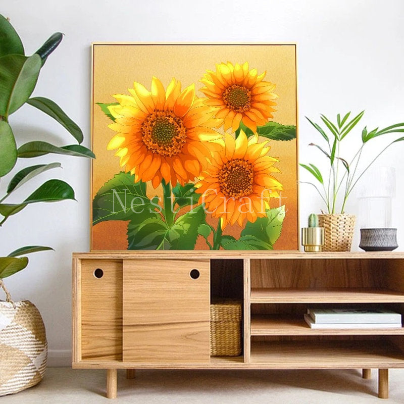 Sunflower Wishes Diamond Painting DIY Kit by Nesti Craft