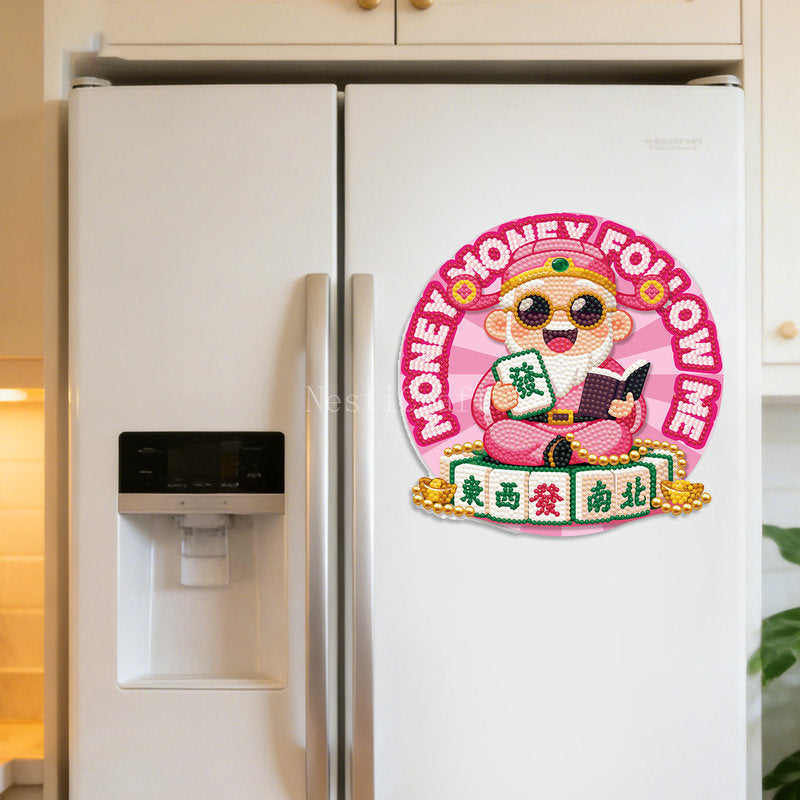 Rotating Good Luck Diamond Painting Fridge Magnet DIY Kit by Nesti Craft