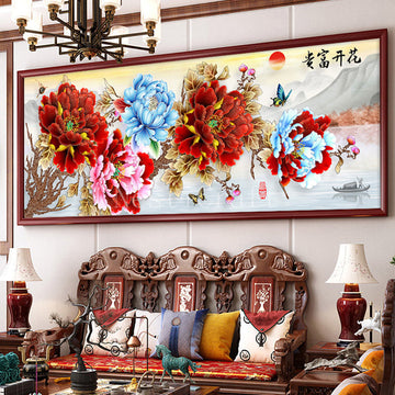 Blooming Prosperity 5D Diamond Painting DIY Kit by Nesti Craft