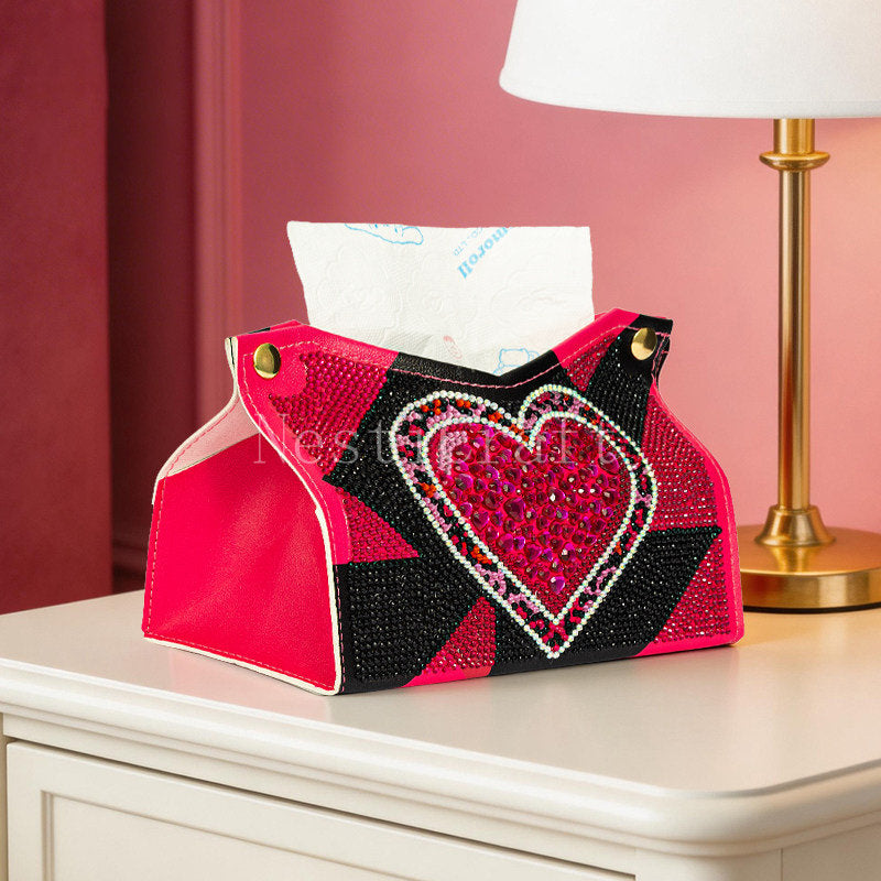 Heart Diamond Painting Tissue Box DIY Kit by Nesti Craft