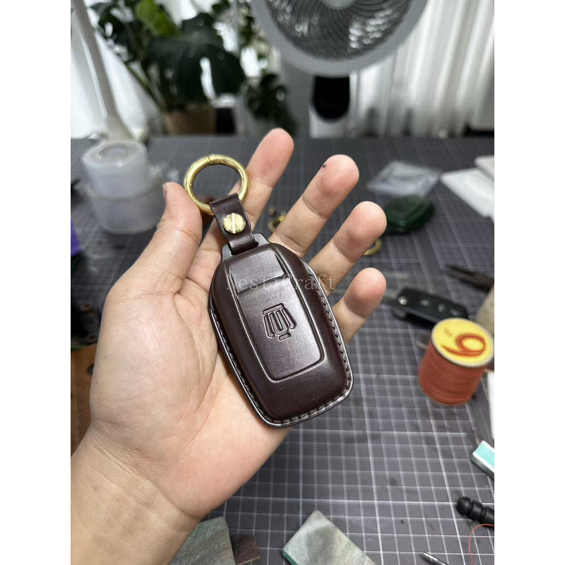 Custom Handmade Bridle Leather Car Key Case by Nesti Craft