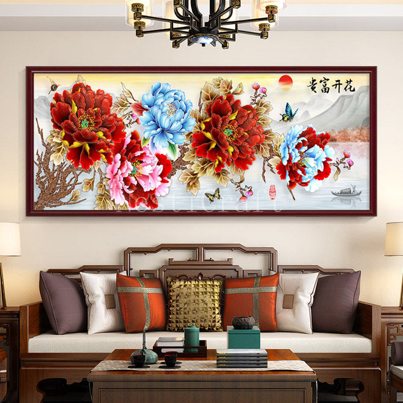 Blooming Prosperity 5D Diamond Painting DIY Kit by Nesti Craft
