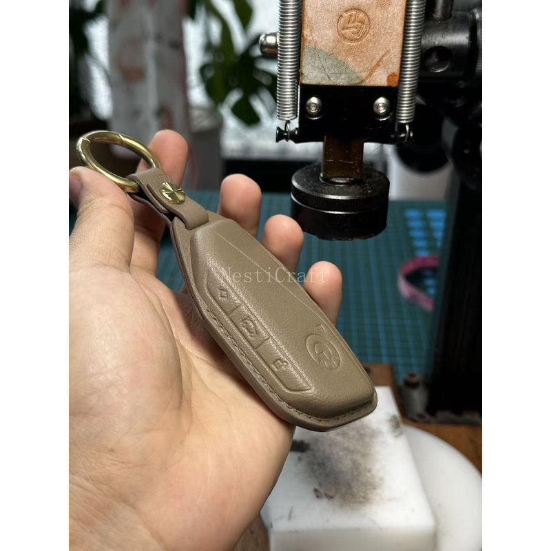 Custom Handmade High-Quality Sheepskin Car Key Case