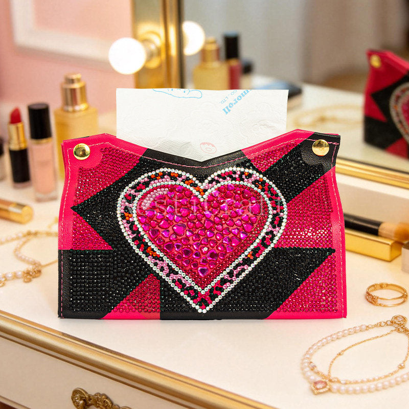 Heart Diamond Painting Tissue Box DIY Kit by Nesti Craft