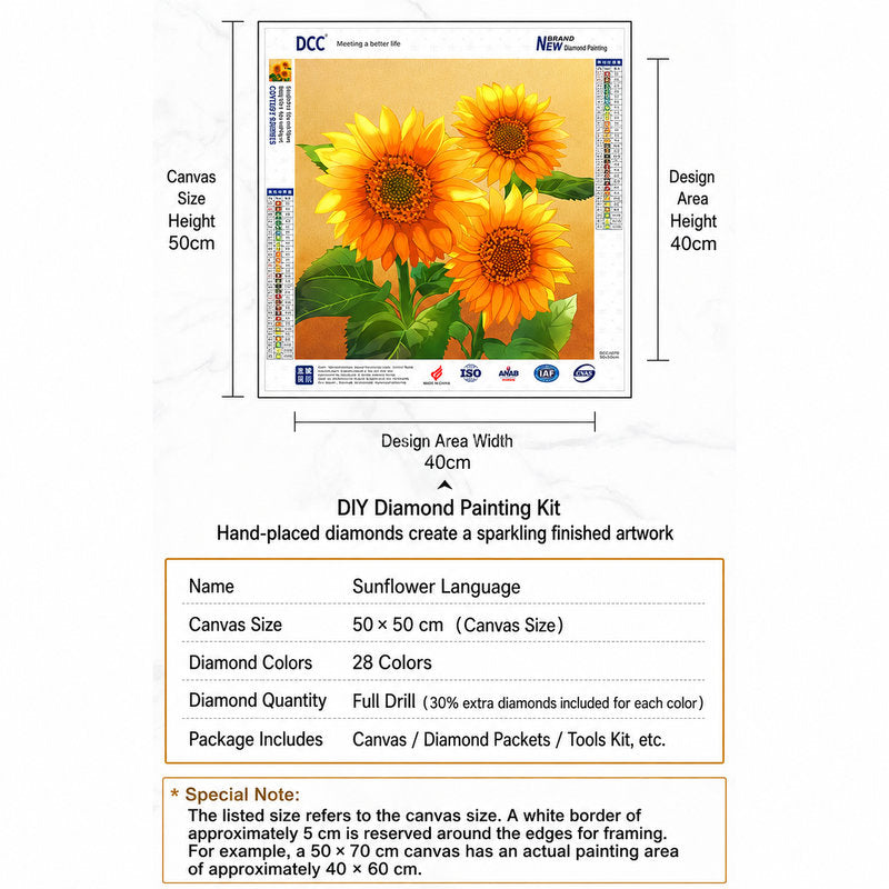 Sunflower Wishes Diamond Painting DIY Kit by Nesti Craft