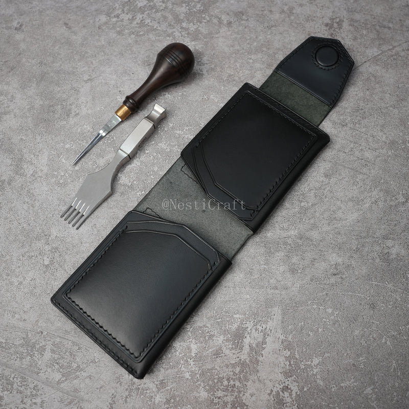 Handmade Buttero Leather Wallet — 6 Card Slots