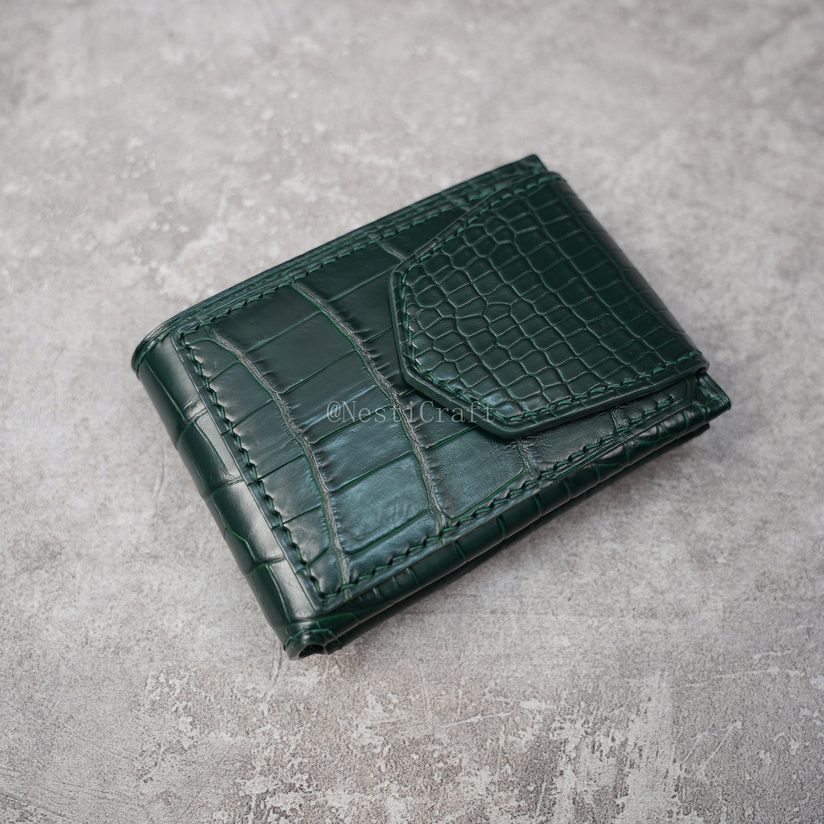 Handmade Genuine American Alligator Leather Wallet By Nesti Craft