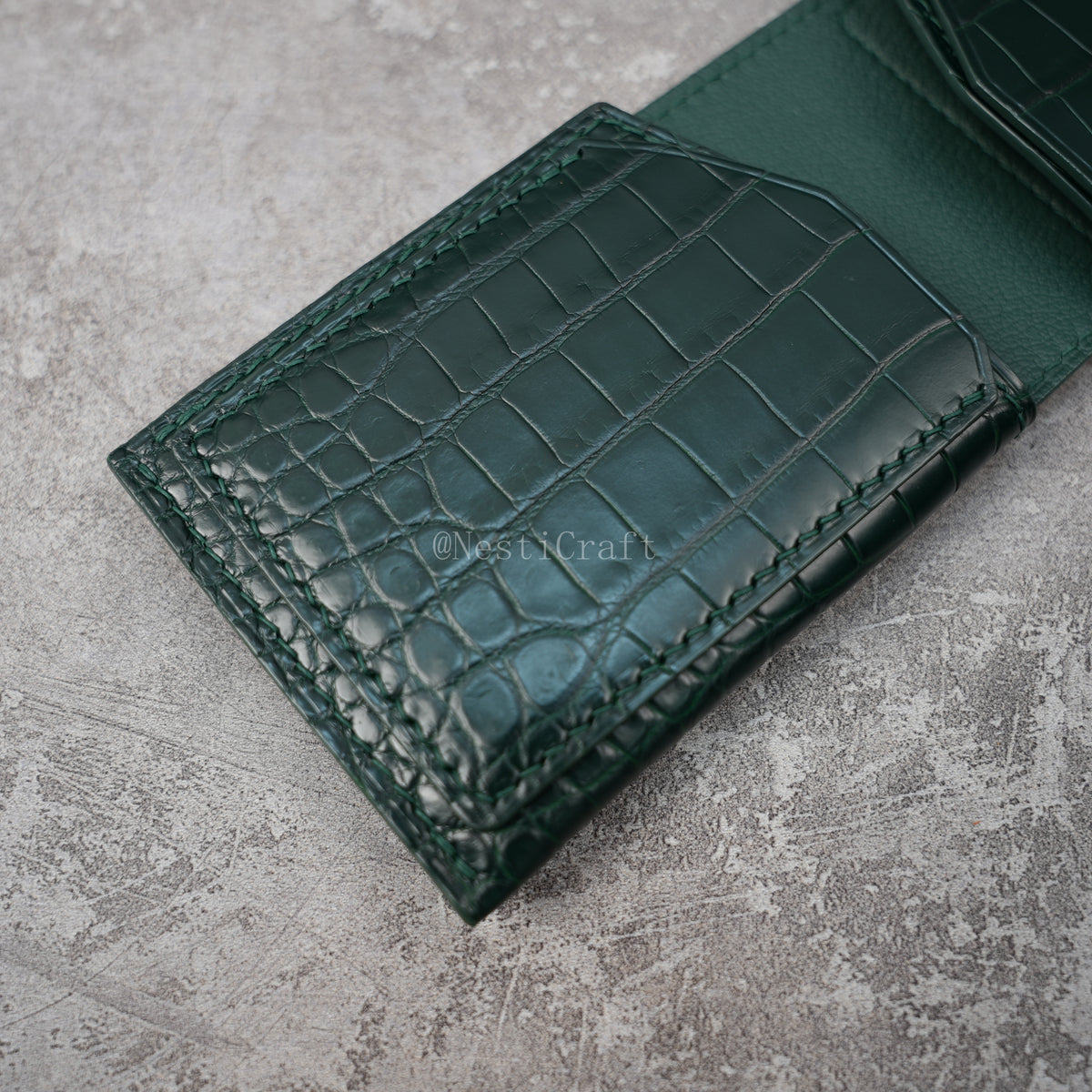 Handmade Genuine American Alligator Leather Wallet By Nesti Craft