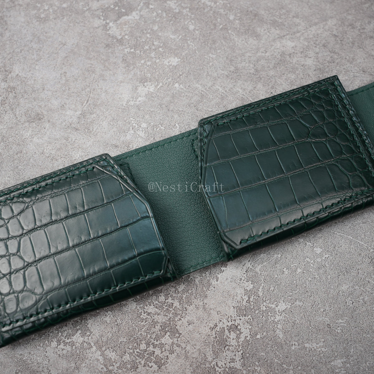 Handmade Genuine American Alligator Leather Wallet By Nesti Craft