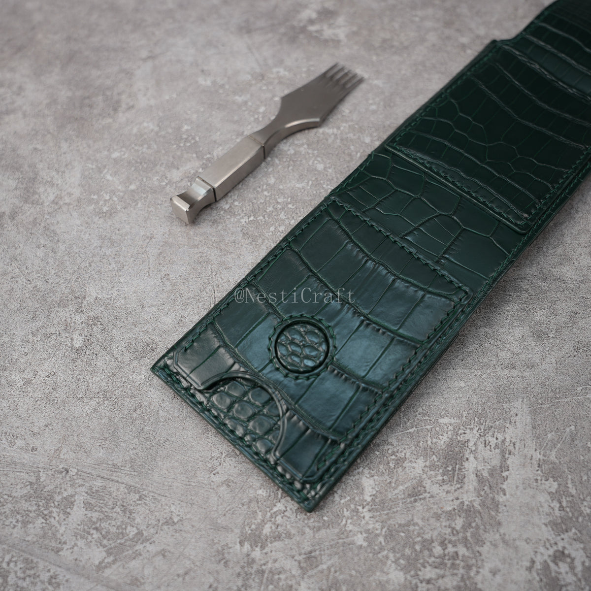 Handmade Genuine American Alligator Leather Wallet By Nesti Craft