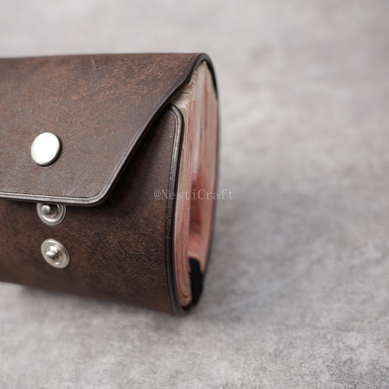 Handcrafted Pueblo Leather Cash Wrap Wallet By Nesti Craft