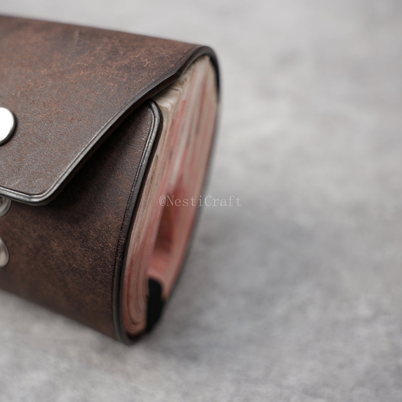 Handcrafted Pueblo Leather Cash Wrap Wallet By Nesti Craft