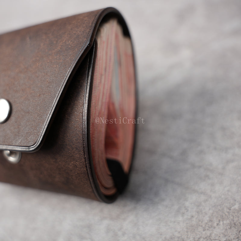 Handcrafted Pueblo Leather Cash Wrap Wallet By Nesti Craft