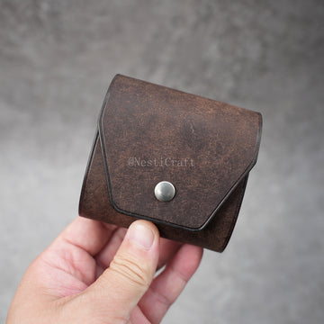 Handcrafted Pueblo Leather Cash Wrap Wallet By Nesti Craft