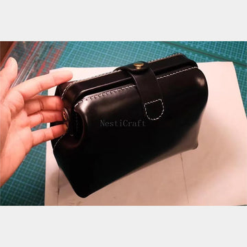 Handmade Top-Grain Bridle Leather Doctor Bag by Nesti Craft