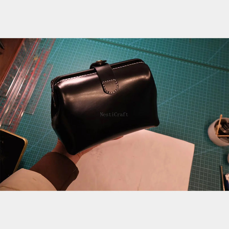Handmade Top-Grain Bridle Leather Doctor Bag by Nesti Craft