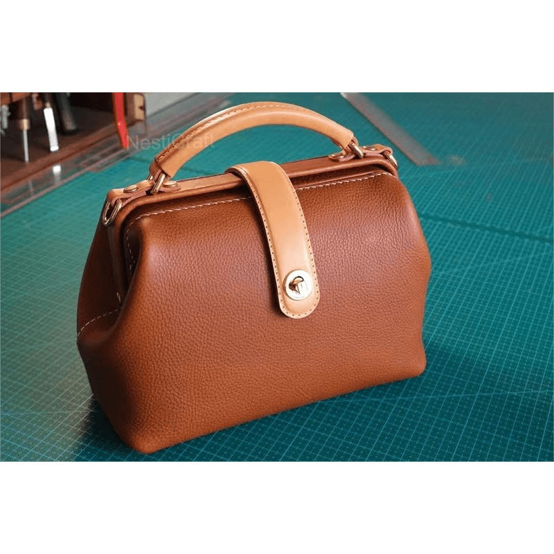 Handmade Top-grain Leather Doctor Bag by Nesti Craft
