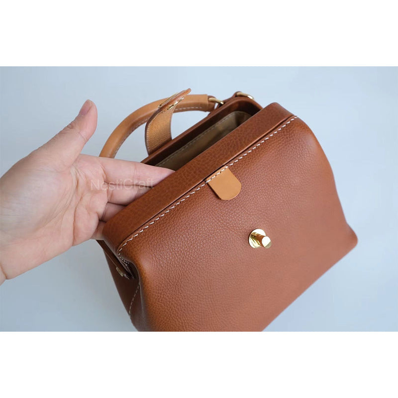 Handmade Top-grain Leather Doctor Bag by Nesti Craft