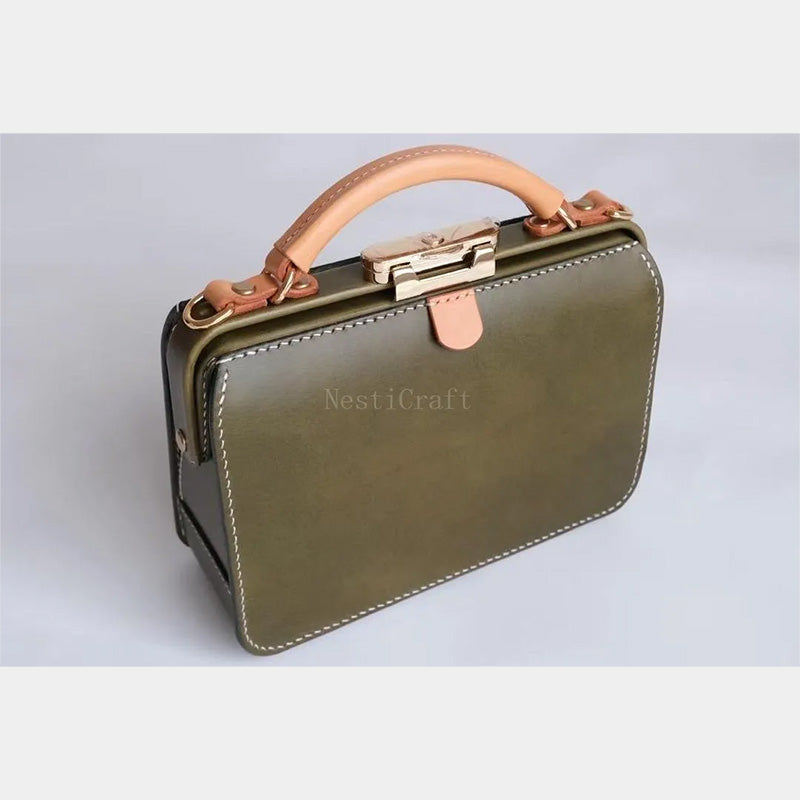 Handmade Italian Buttero Leather Dulles Bag by Nesti Craft