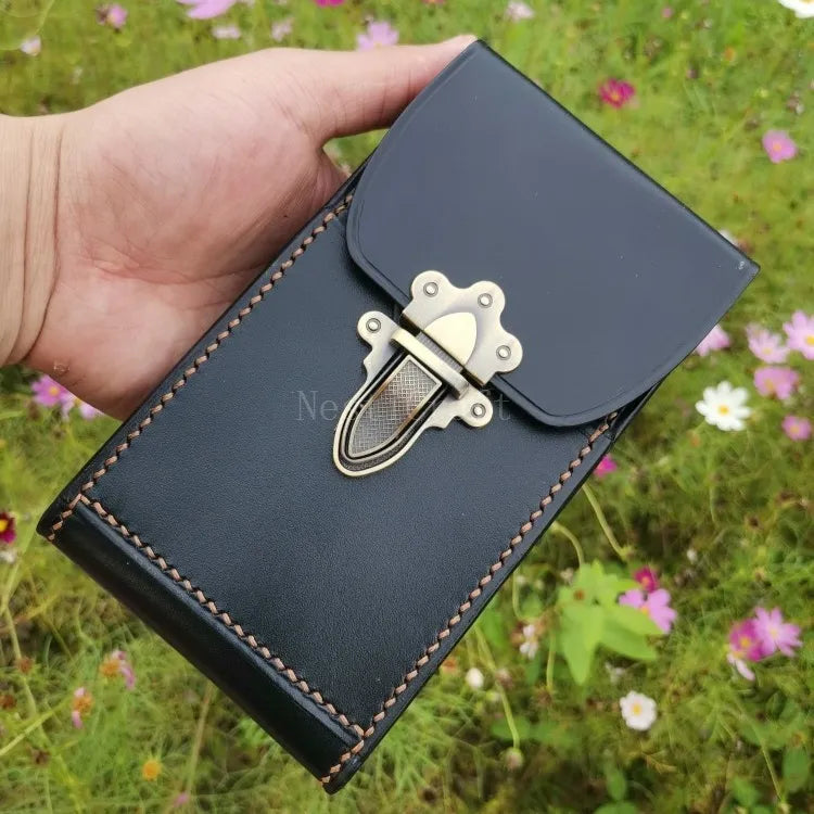 Handmade Full-Grain Leather Phone Pouch / Case by Nesti Craft