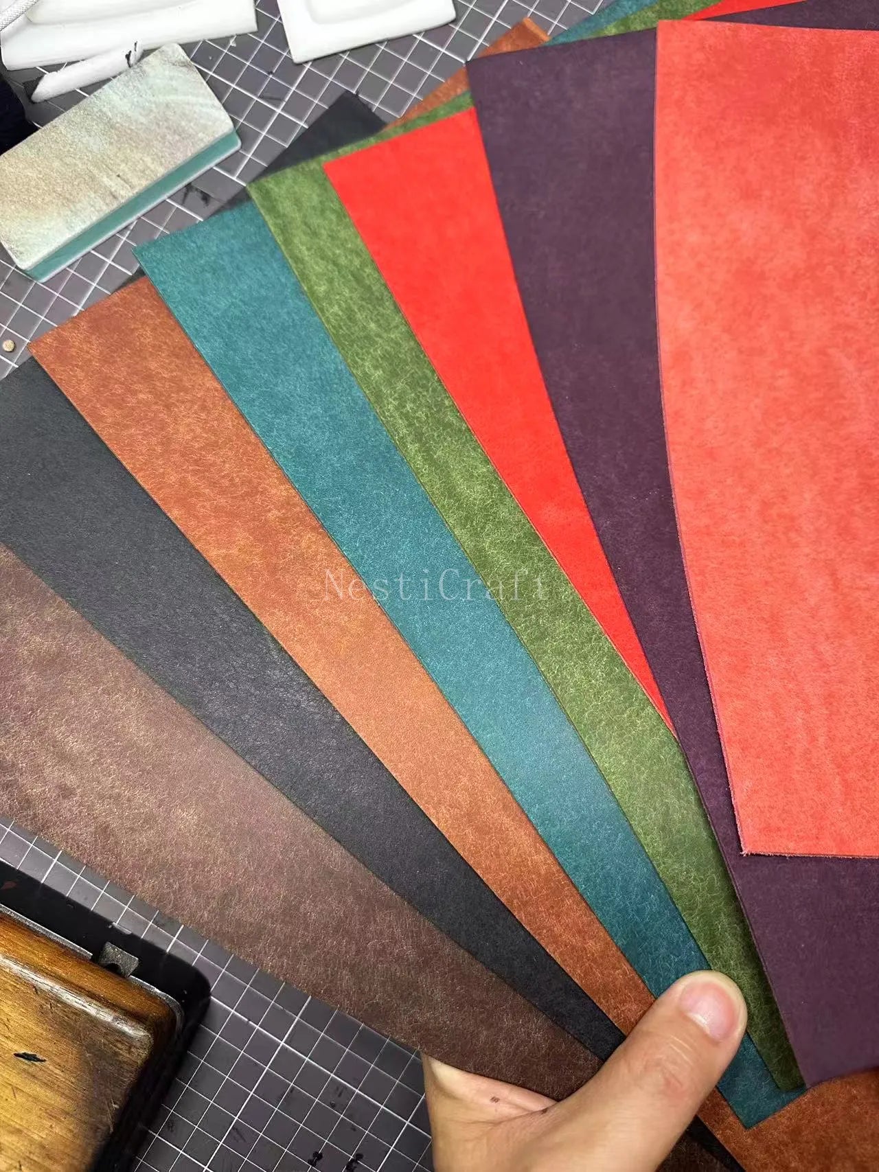 Custom Handmade Italian Buttero Leather Car Key Case & Key Holder by Nesti Craft