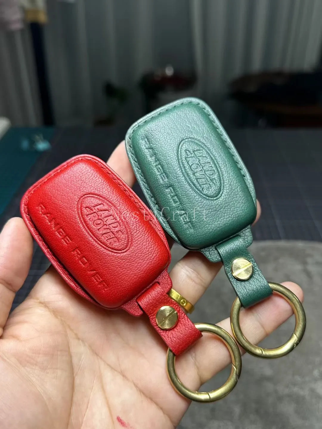 Custom Handmade Italian Buttero Leather Car Key Case & Key Holder by Nesti Craft