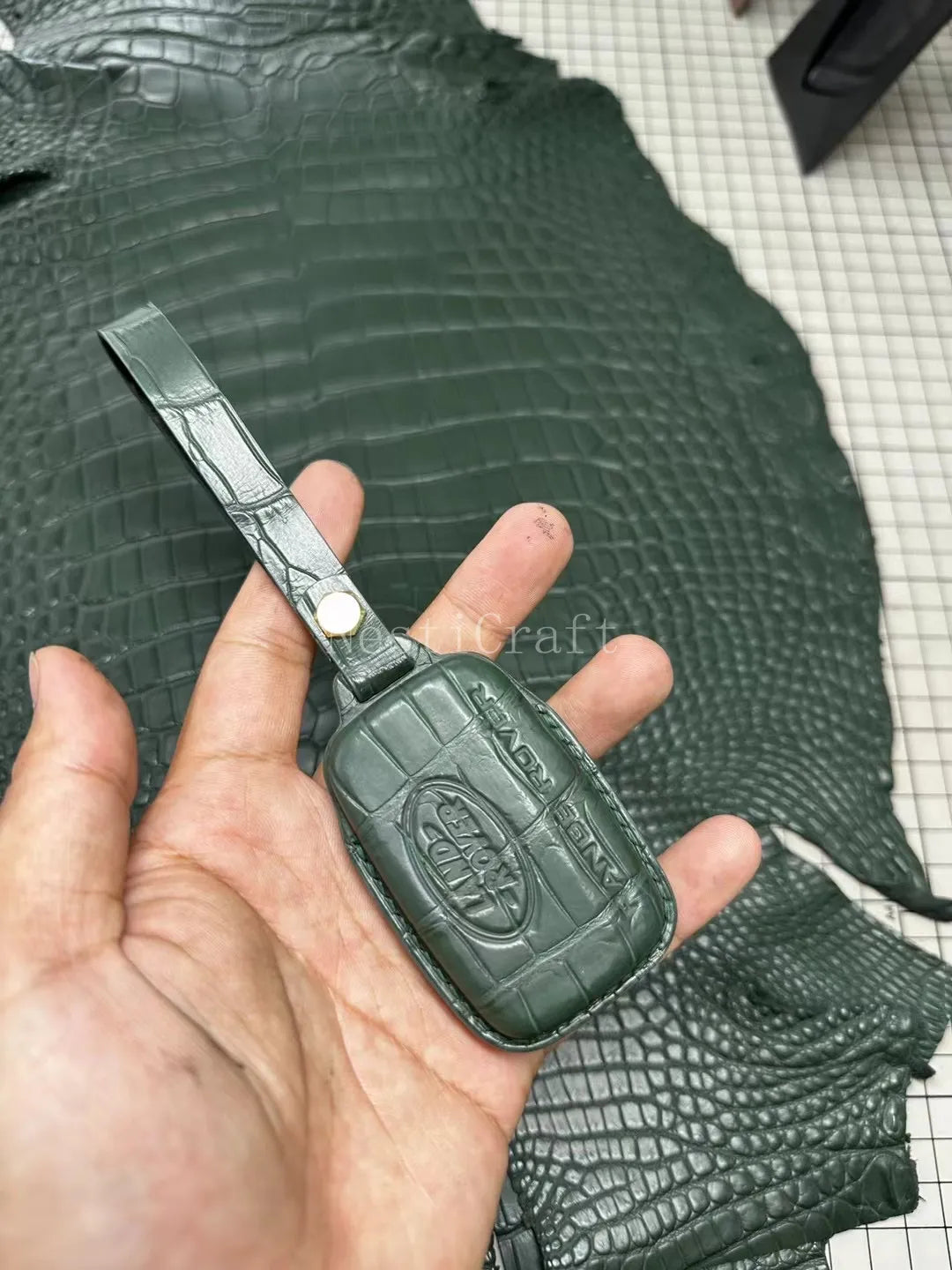 Custom Handmade Italian Buttero Leather Car Key Case & Key Holder by Nesti Craft