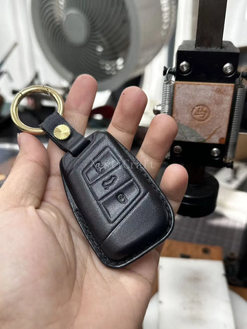 Custom Handmade Premium Italian Leather Car Key Case by Nesti Craft