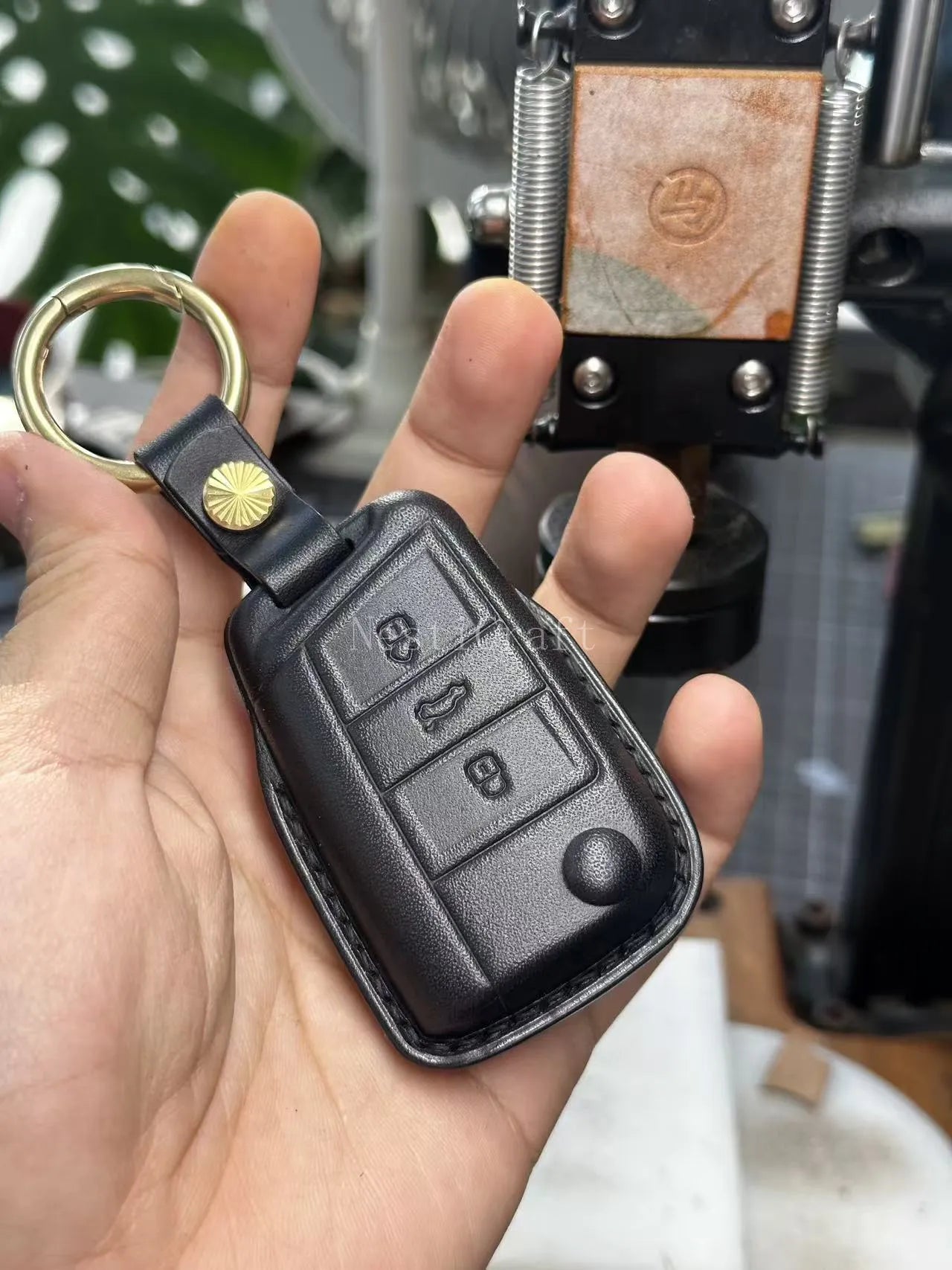 Custom Handmade Premium Italian Leather Car Key Case by Nesti Craft