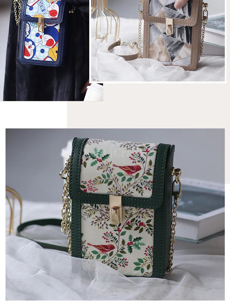 Top-Grain Leather Crossbody Phone Bag DIY Craft Kit by Nesti Craft