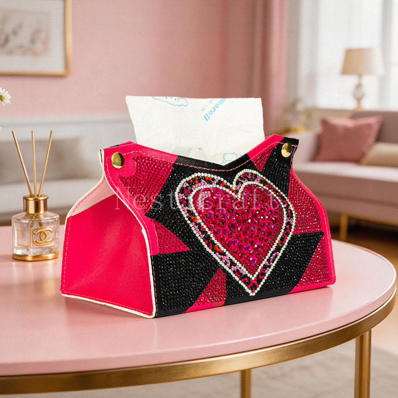 Heart Diamond Painting Tissue Box DIY Kit by Nesti Craft