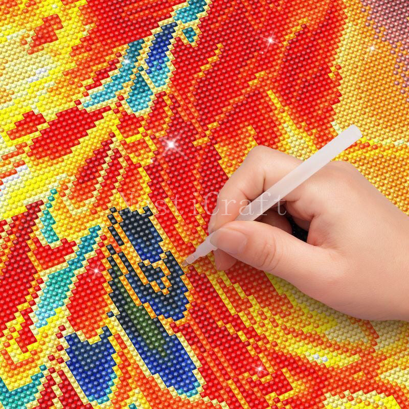 Phoenix Peony Design DIY Diamond Painting Kit by Nesti Craft