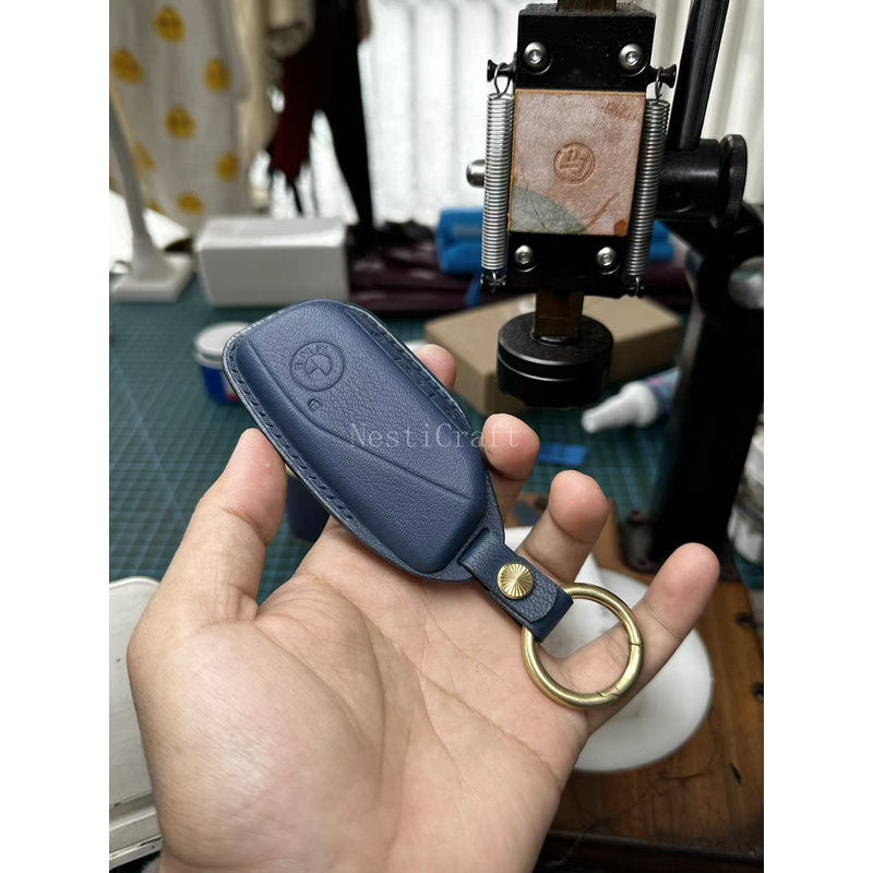 Custom Handmade High-Quality Sheepskin Car Key Case