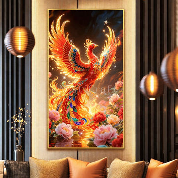 Phoenix Peony Design DIY Diamond Painting Kit by Nesti Craft