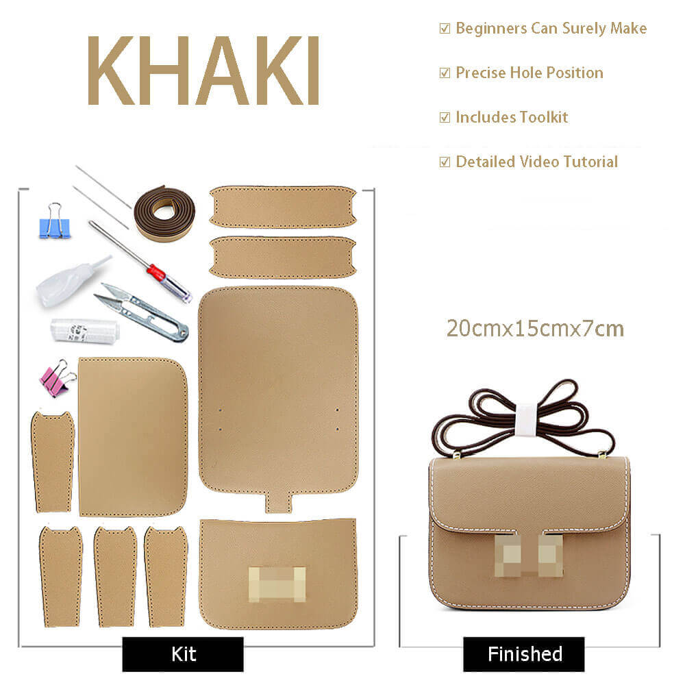Constance Bag Leather DIY Kit ¨C Babylon Leather - Babylon LeatherBabylon LeatherSY08 - Matching Color - Epsom Leather - Khaki