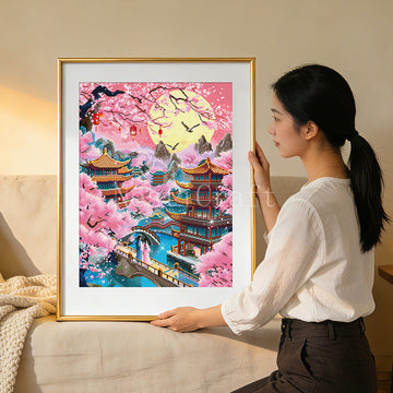 New Chinese Style Landscape Diamond Painting DIY Kit by Nesti Craft