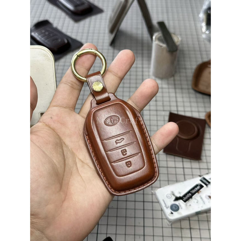 Custom Handmade Bridle Leather Car Key Case by Nesti Craft