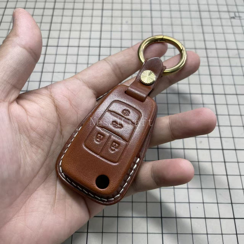 Custom Handmade Bridle Leather Car Key Case by Nesti Craft