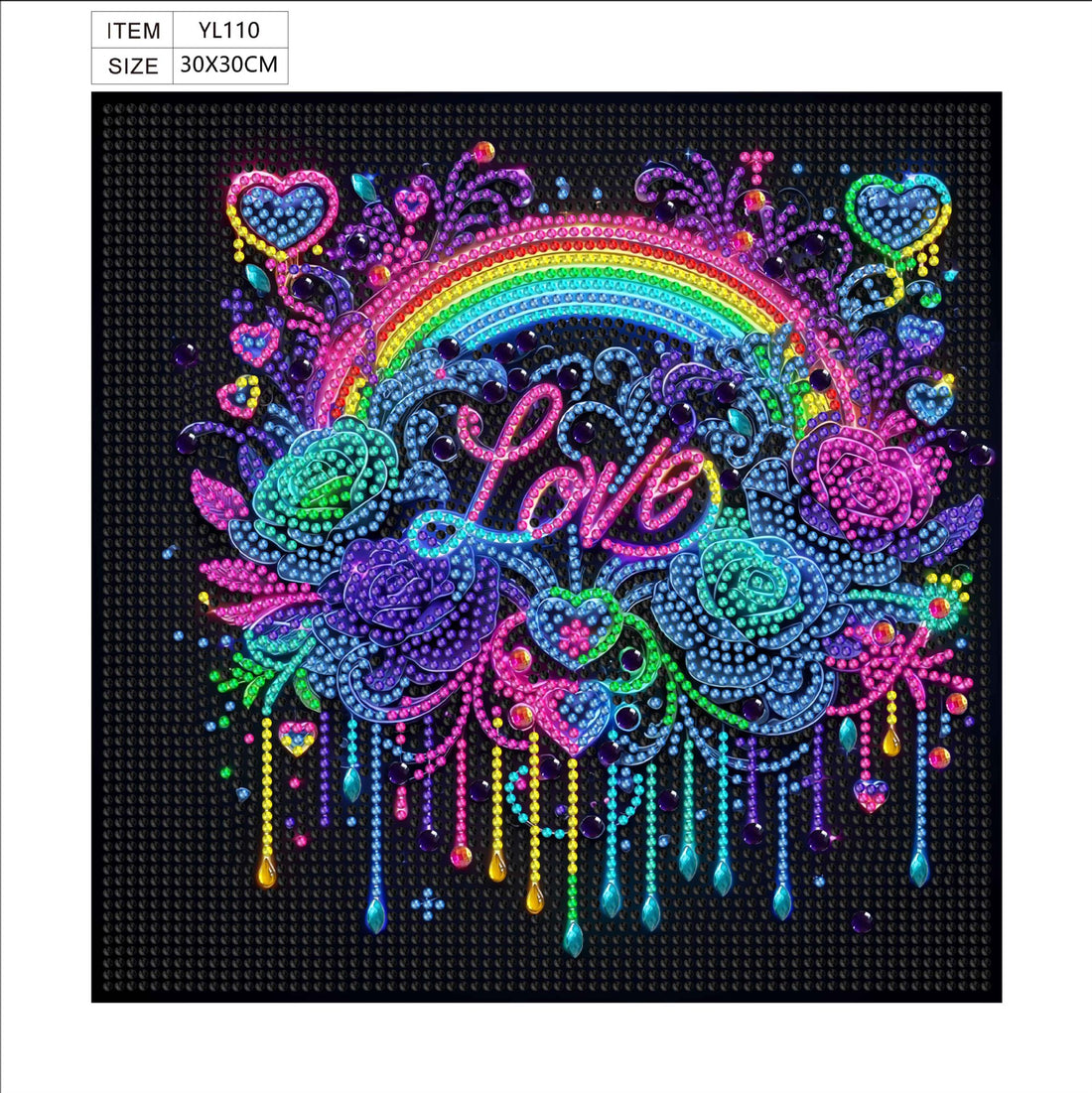 5D Diamond Painting DIY Kit – Colorful Animals & Heart Designs  by Nesti Craft