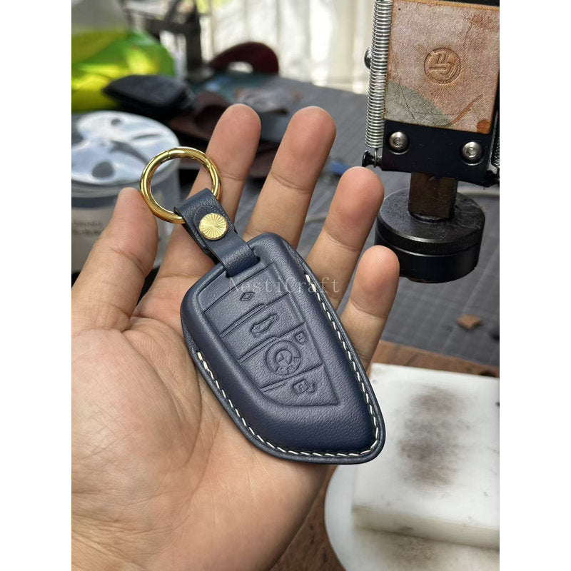 Custom Handmade High-Quality Sheepskin Car Key Case